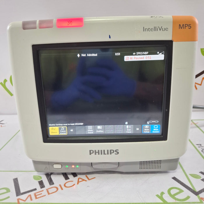 Philips Intellivue MP5 - ECG, Fast SpO2, NIBP Patient Monitor