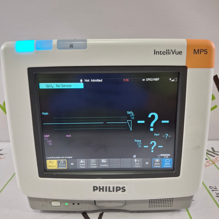 Philips Intellivue MP5 - ECG, Fast SpO2, NIBP Patient Monitor