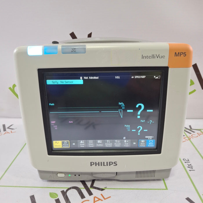 Philips Intellivue MP5 - ECG, Fast SpO2, NIBP Patient Monitor