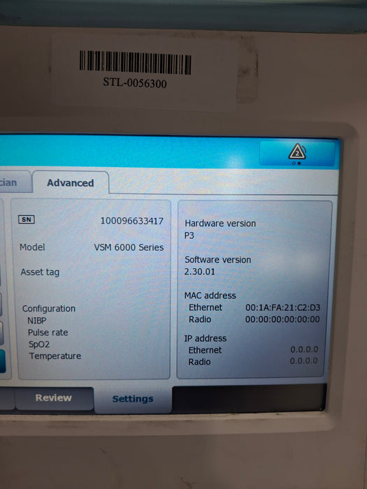 Welch Allyn Connex 6400 64MTXX Vital Signs Monitor