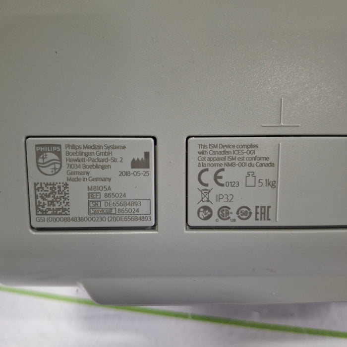 Philips Intellivue MP5 - ECG, Fast SpO2, NIBP Patient Monitor