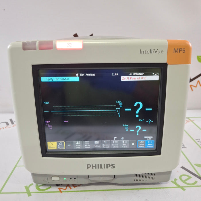 Philips Intellivue MP5 - ECG, Fast SpO2, NIBP Patient Monitor