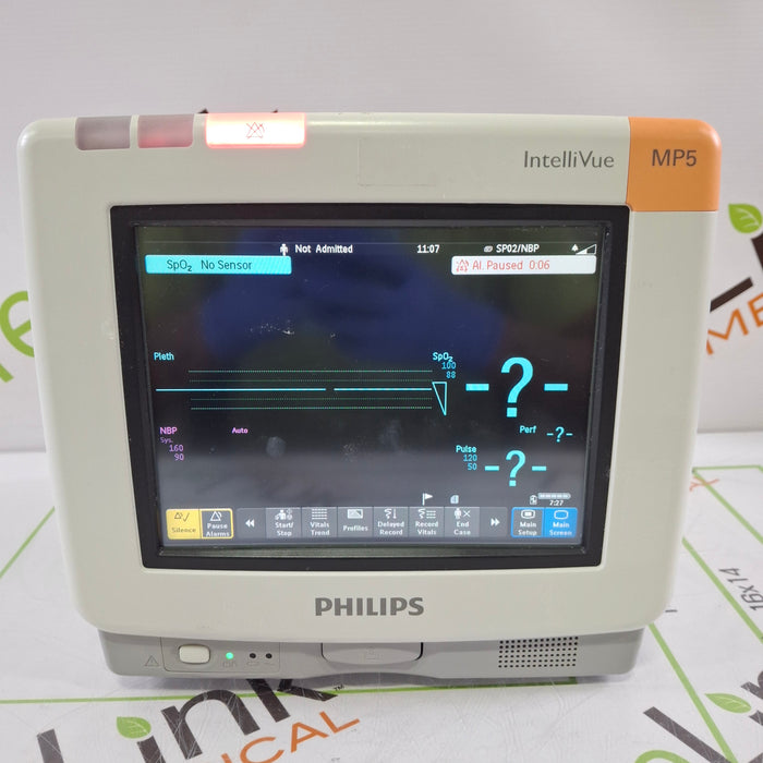 Philips Intellivue MP5 - ECG, Fast SpO2, NIBP Patient Monitor