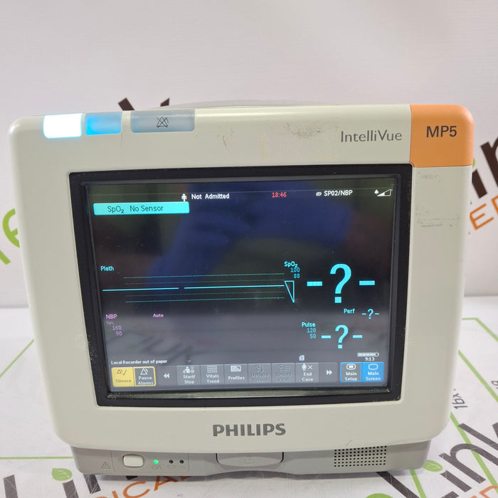 Philips Intellivue MP5 - ECG, Fast SpO2, NIBP Patient Monitor