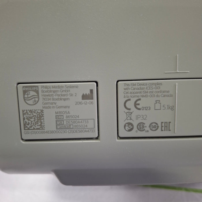 Philips Intellivue MP5 - ECG, Fast SpO2, NIBP Patient Monitor