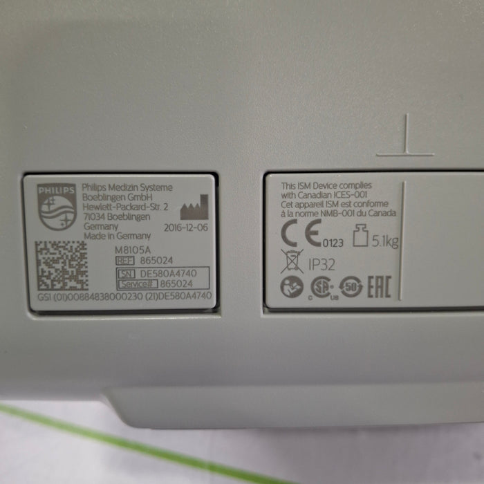 Philips Intellivue MP5 - ECG, Fast SpO2, NIBP Patient Monitor