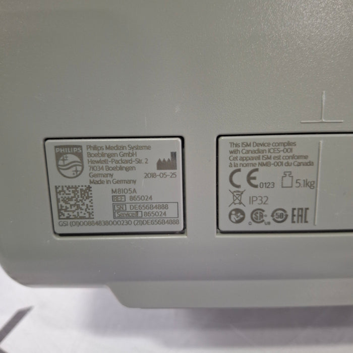 Philips Intellivue MP5 - ECG, Fast SpO2, NIBP Patient Monitor