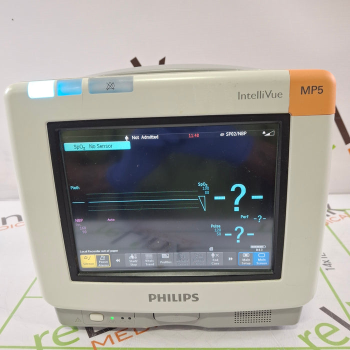 Philips Intellivue MP5 - ECG, Fast SpO2, NIBP Patient Monitor
