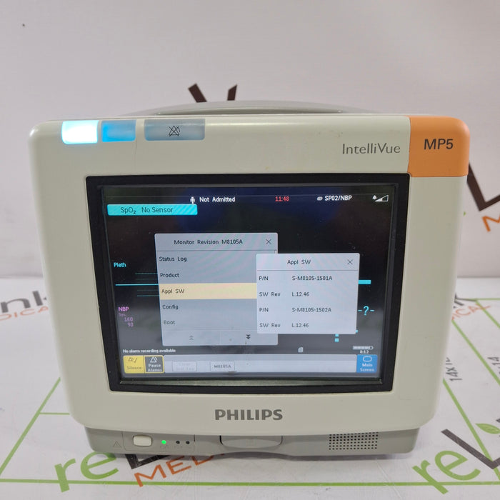Philips Intellivue MP5 - ECG, Fast SpO2, NIBP Patient Monitor