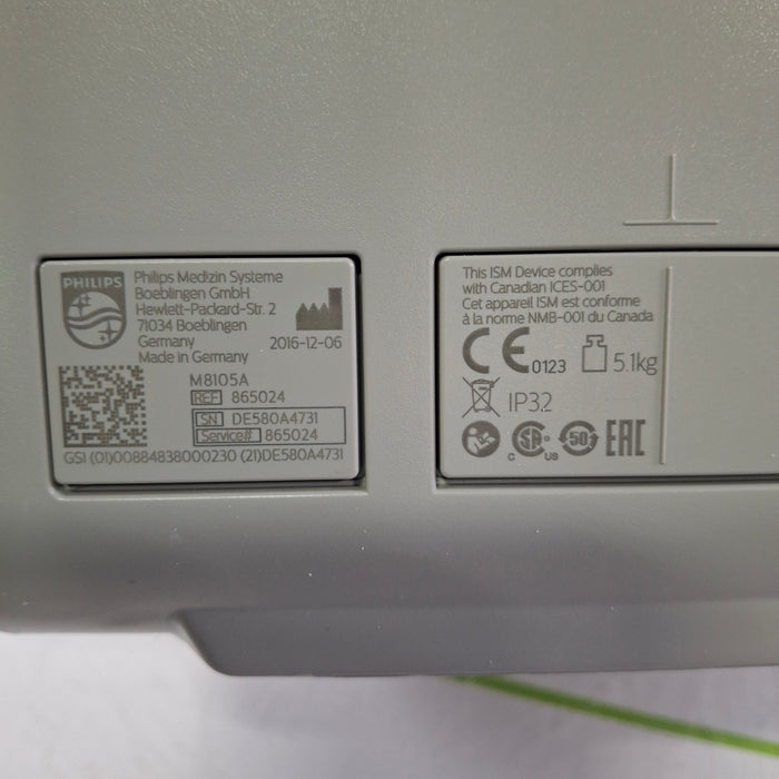 Philips Intellivue MP5 - ECG, Fast SpO2, NIBP Patient Monitor