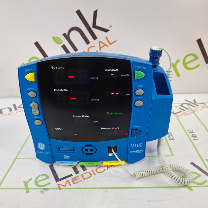GE Healthcare Dinamap V100 - NIBP, SpO2, Temp Vital Signs Monitor