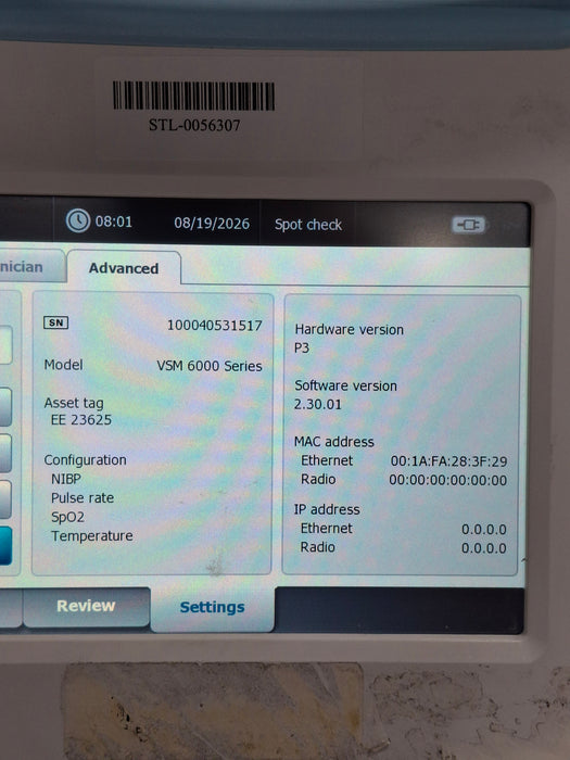 Welch Allyn Connex 6400 64MTXX Vital Signs Monitor