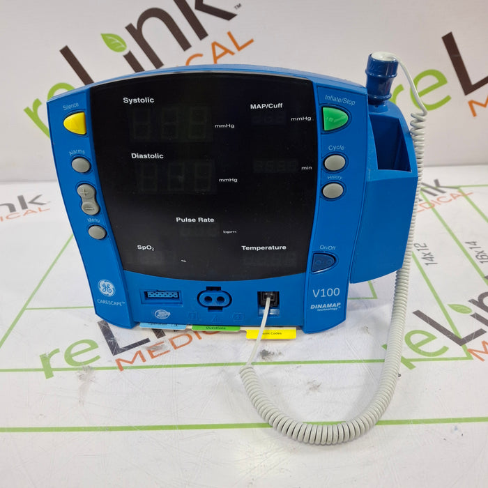 GE Healthcare Dinamap V100 - NIBP, SpO2, Temp Vital Signs Monitor