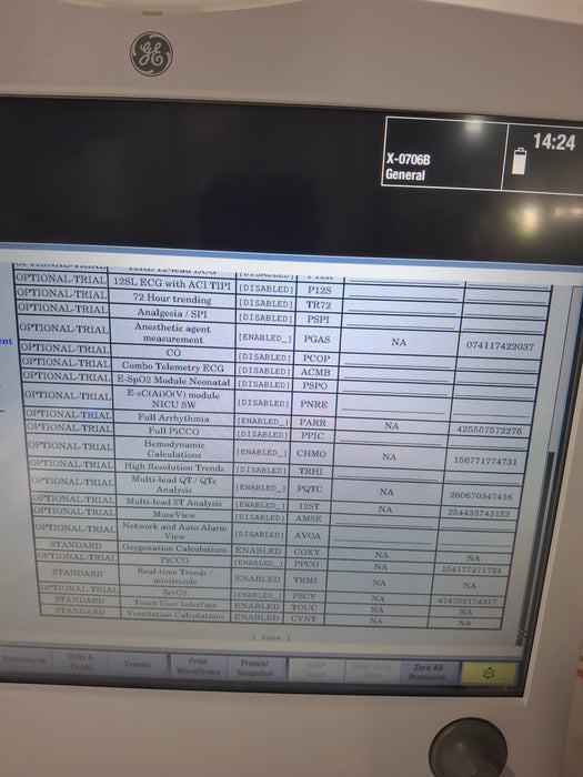 GE Healthcare Carescape B650 Anesthesia Care Patient Monitor