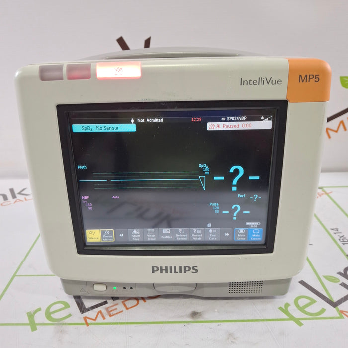 Philips Intellivue MP5 - ECG, Fast SpO2, NIBP Patient Monitor