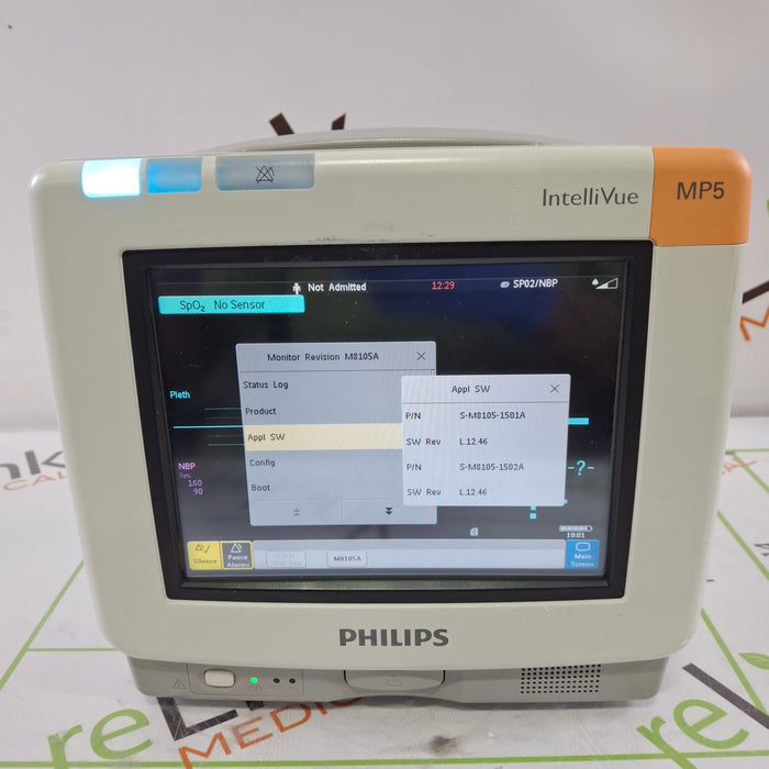 Philips Intellivue MP5 - ECG, Fast SpO2, NIBP Patient Monitor