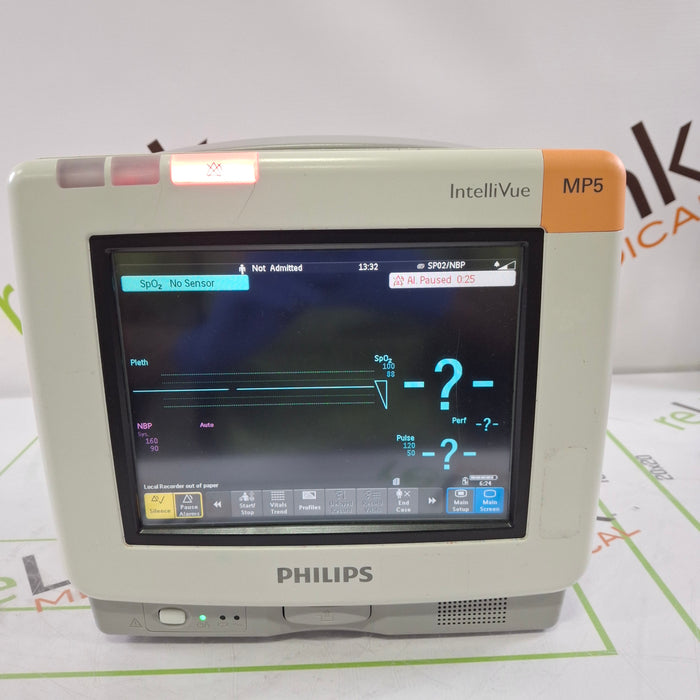 Philips Intellivue MP5 - ECG, Fast SpO2, NIBP, CO2 Patient Monitor