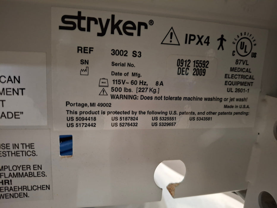 Stryker Secure III 3002 Hospital Bed