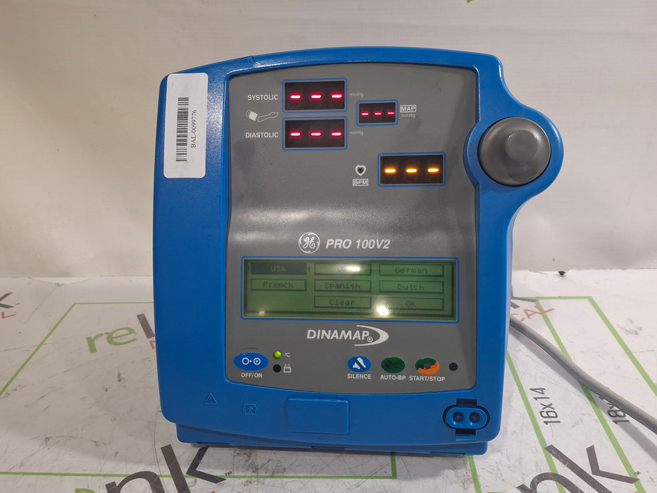 GE Healthcare Dinamap Pro 100V2 Patient Monitor