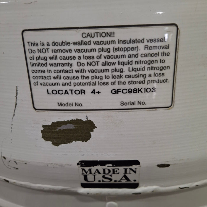 Thermolyne Locator 4 Plus Cryobiological Storage Vessel