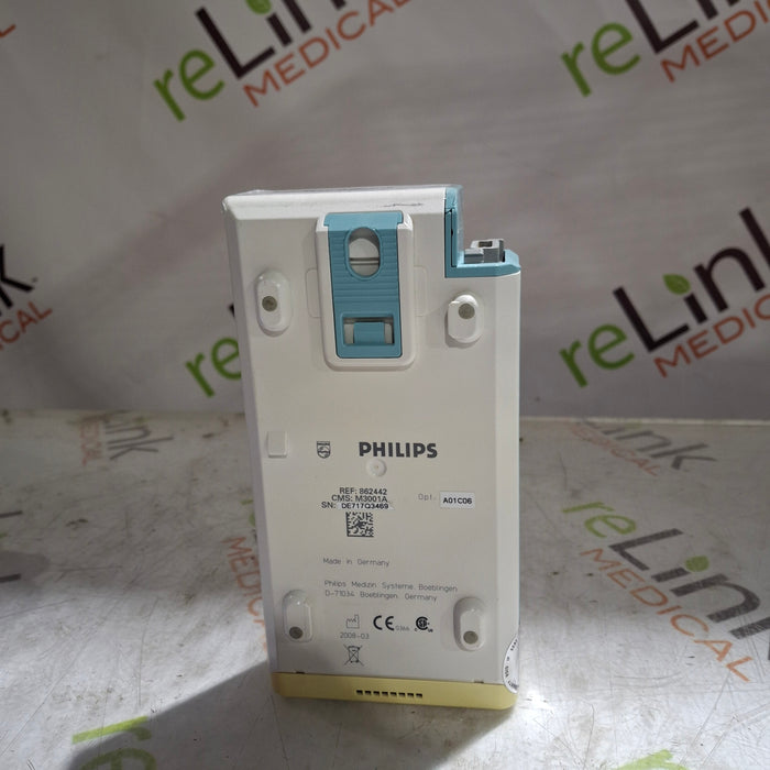 Philips M3001A-A01C06 Fast SpO2, NIBP, ECG, Temp, IBP MMS Module
