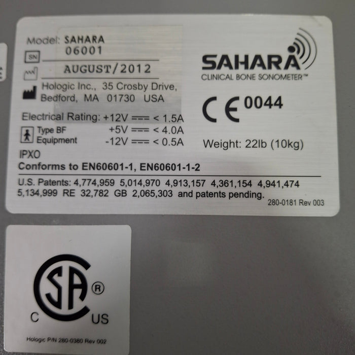 Hologic, Inc. Sahara Clinical Bone Sonometer