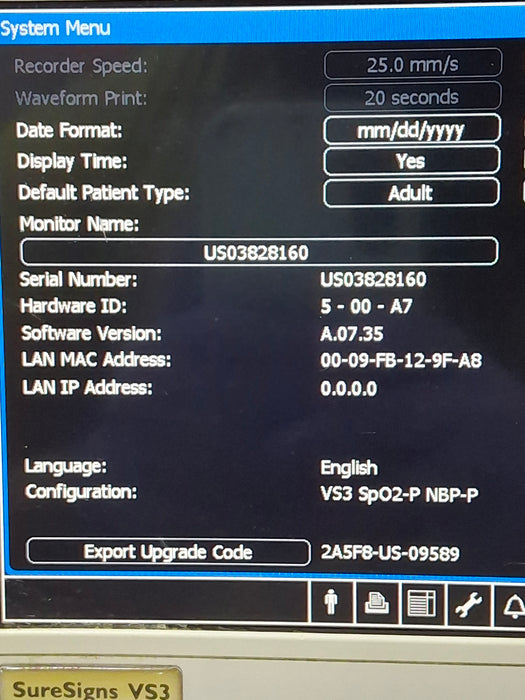 Philips Suresigns VS3 Vital Signs Monitor