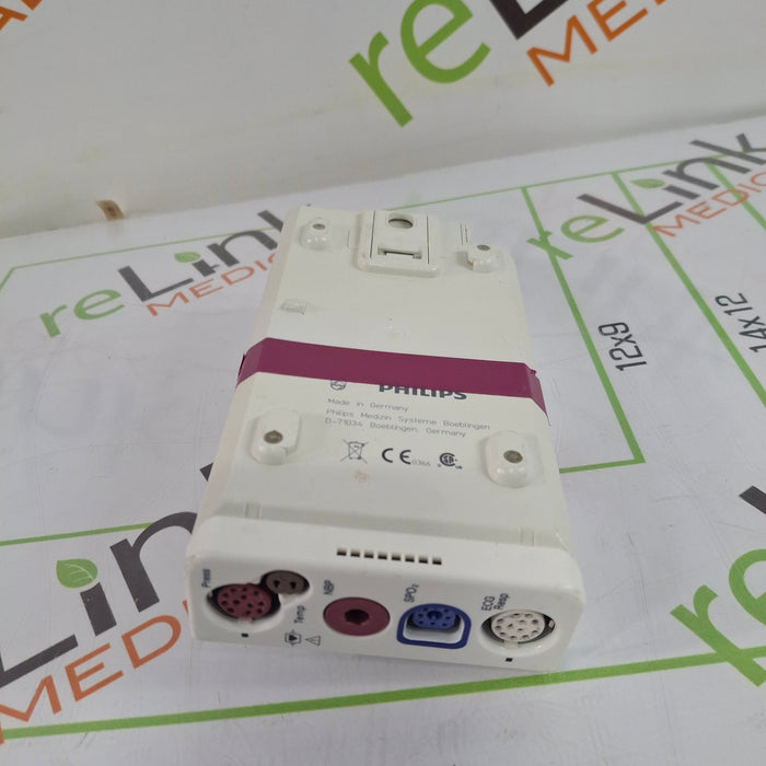 Philips M3001A-A04C06C12 OxiMax SpO2, NIBP, 12 Lead ECG, Temp, IBP MMS Module