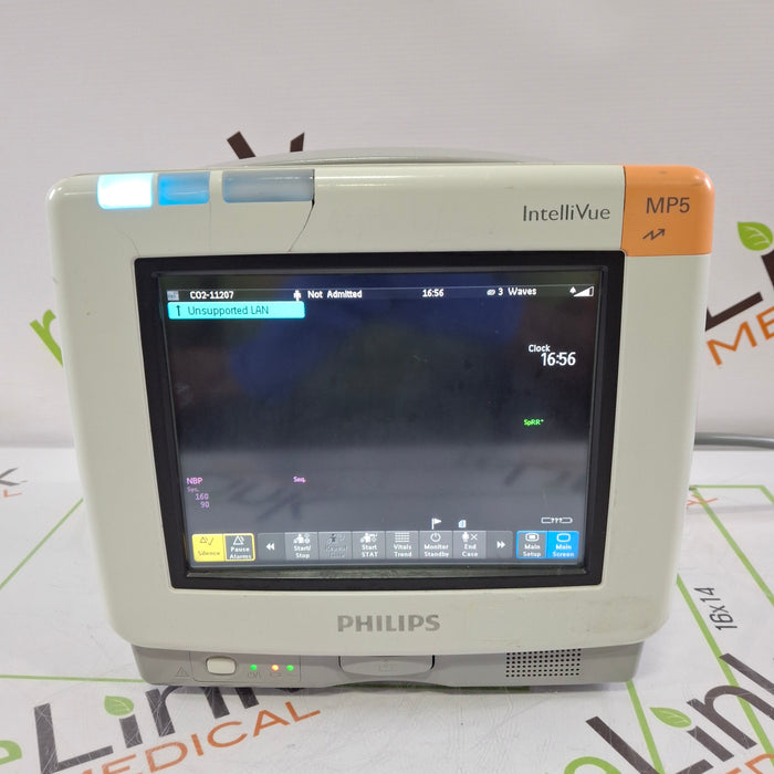 Philips Intellivue MP5 - ECG, Fast SpO2, NIBP, CO2 Patient Monitor