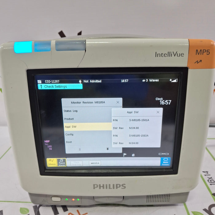Philips Intellivue MP5 - ECG, Fast SpO2, NIBP, CO2 Patient Monitor