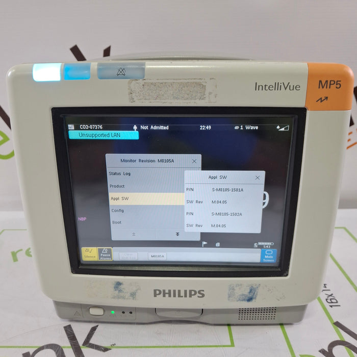 Philips MP5 Anesthesia Fast SpO2 ECG, Press, NBP, Temp CO2 Patient Monitor