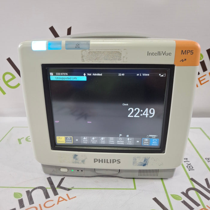 Philips MP5 Anesthesia Fast SpO2 ECG, Press, NBP, Temp CO2 Patient Monitor
