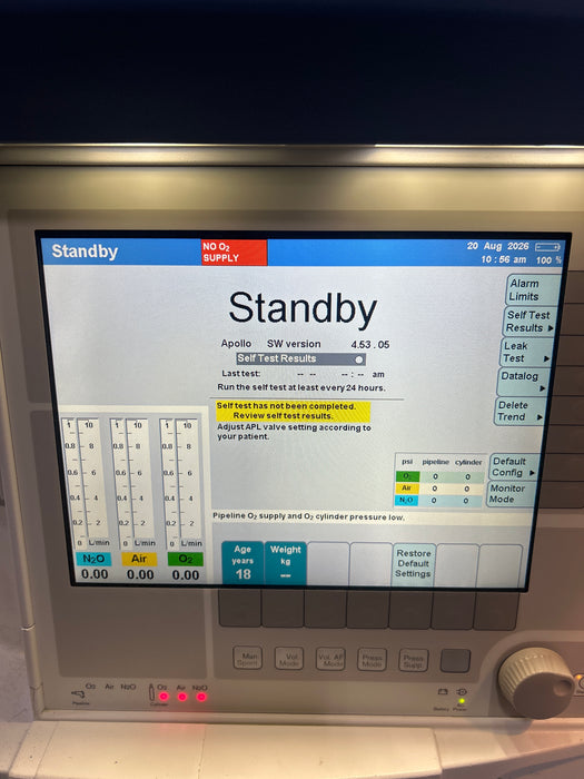 Draeger Medical Apollo Anesthesia Machine