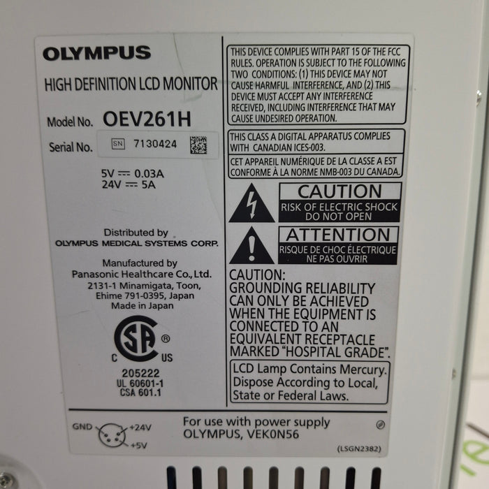 Olympus OEV261H 26" LCD Endoscopy Monitor