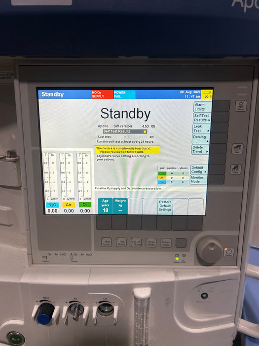 Draeger Medical Apollo Anesthesia Machine