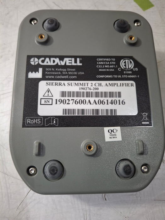 Cadwell Laboratories Inc. 190276-200 Sierra Summit 2 Channel Amplifier