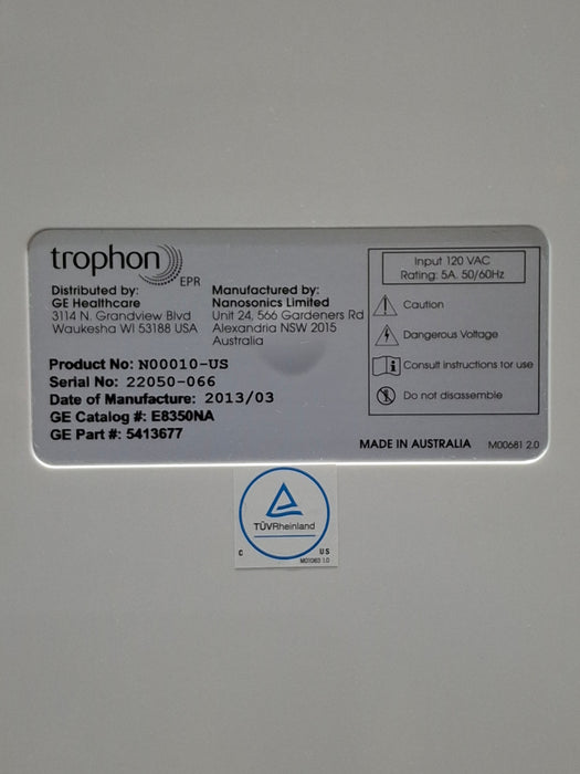 NanoSonics Trophon EPR High Level Disinfection