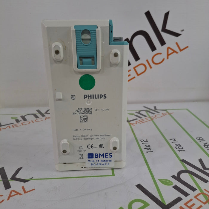 Philips M3001A-A01C06 Fast SpO2, NIBP, ECG, Temp, IBP MMS Module