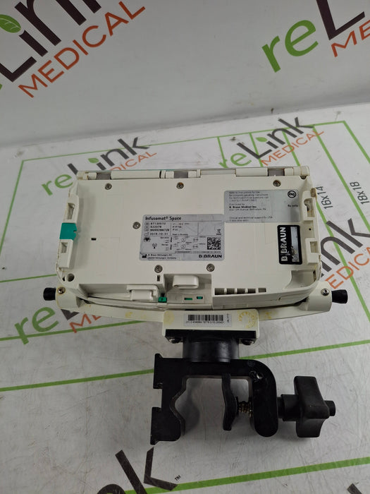 B. Braun Infusomat Space w/Pole Clamp & AC Adapter Infusion Pump