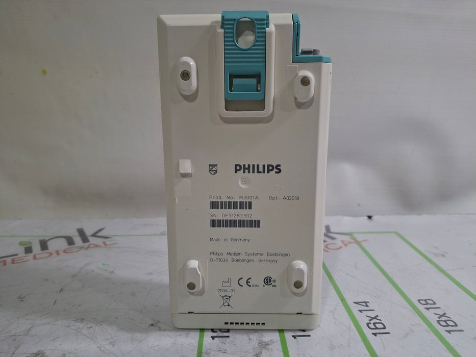 Philips M3001A-A02C18 OxiMax SpO2, NIBP, 12 lead ECG, Temp, IBP MMS Module