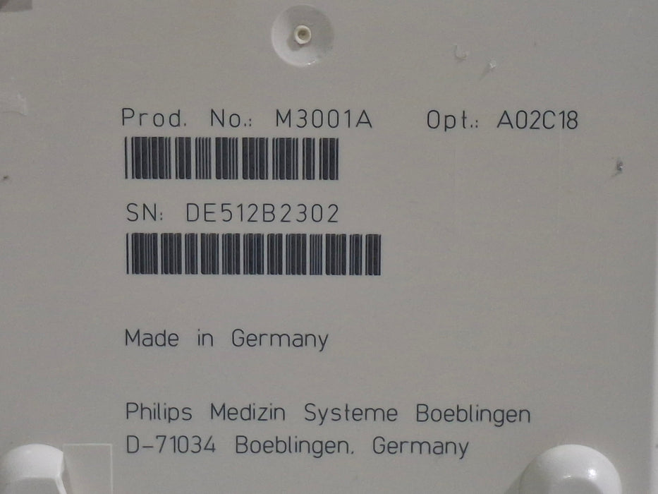 Philips M3001A-A02C18 OxiMax SpO2, NIBP, 12 lead ECG, Temp, IBP MMS Module