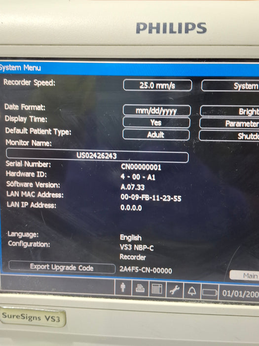Philips Suresigns VS3 Vital Signs Monitor