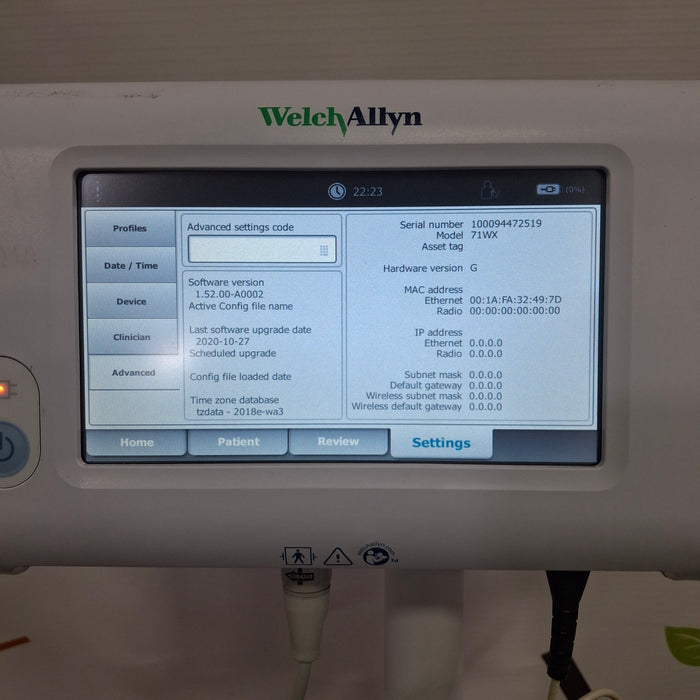 Welch Allyn Connex 71WX - Nonin SpO2 Monitor