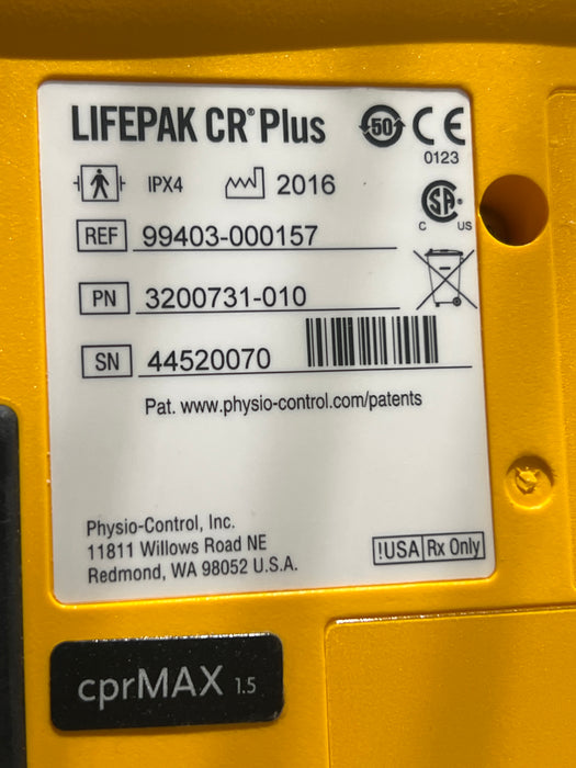 Medtronic LifePak CR Plus Defibrillator