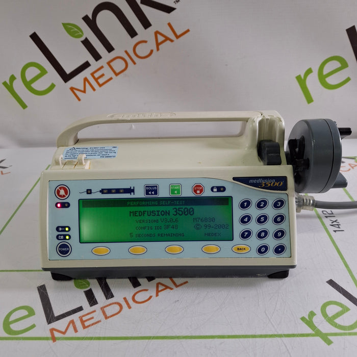 Smiths Medical Medfusion 3500 Version 3 Syringe Infusion Pump