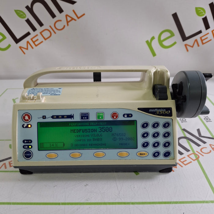 Smiths Medical Medfusion 3500 Version 3 Syringe Infusion Pump