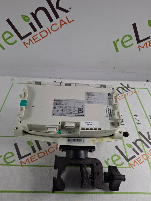 B. Braun Infusomat Space w/Pole Clamp Infusion Pump