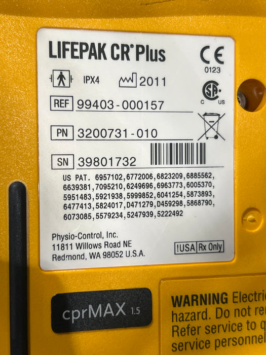 Medtronic LifePak CR Plus Defibrillator