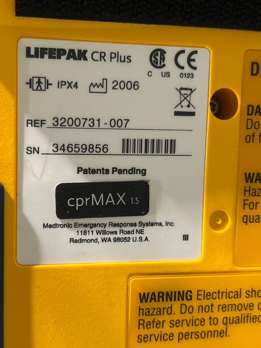 Medtronic LifePak CR Plus Defibrillator