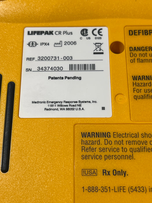 Medtronic LifePak CR Plus Defibrillator